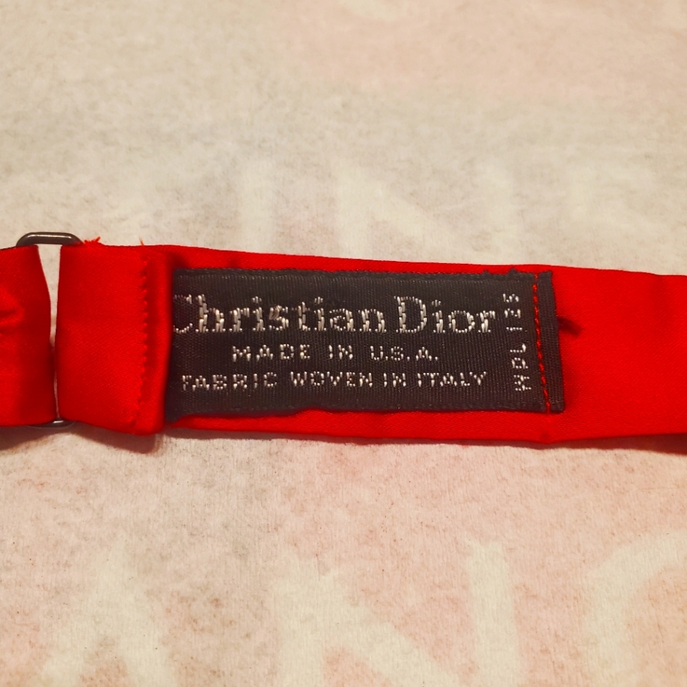 Christian Dior bow tie neck tie authentic